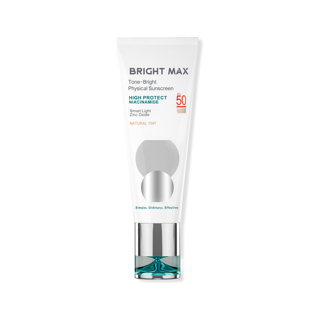 ضد آفتاب فیزیکال رنگی برایت مکس مدل Tone Bright با SPF 50