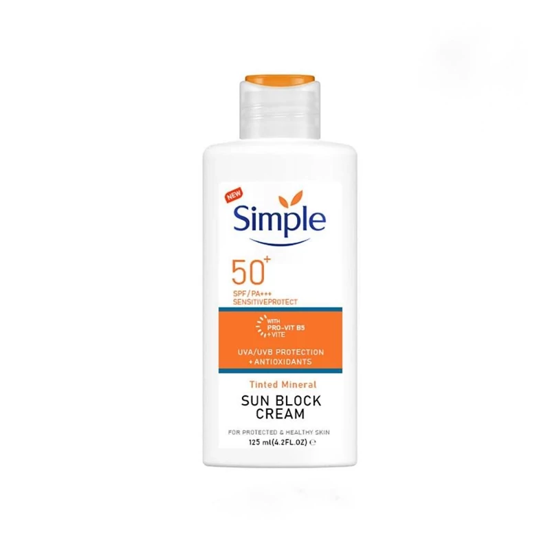 ضد آفتاب بی رنگ سیمپل SPF 50 ویتامینه و حاوی مواد معدنی